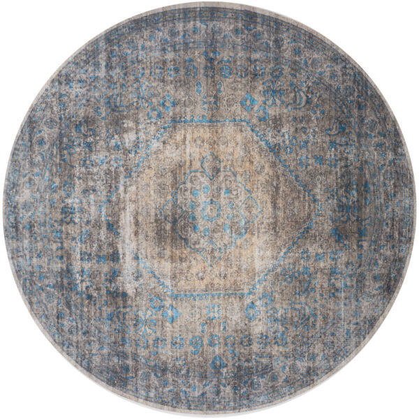 Vloerkleed Madel Rond Groen/Blauw ø120 cm