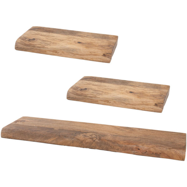 Wandplank Pure Mangohout - Set van 3 Klein