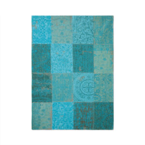 Louis de Poortere Vloerkleed - Vintage Patchwork Azur 8015 - 170 x 240 cm