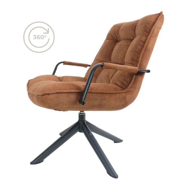 Fauteuil Dorus Arm Adore Velvet - Brown 04