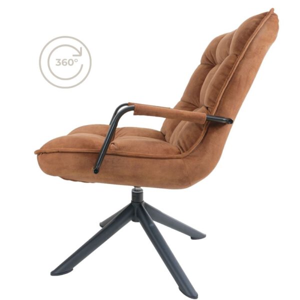 Fauteuil Dorus Arm Adore Velvet - Brown 04