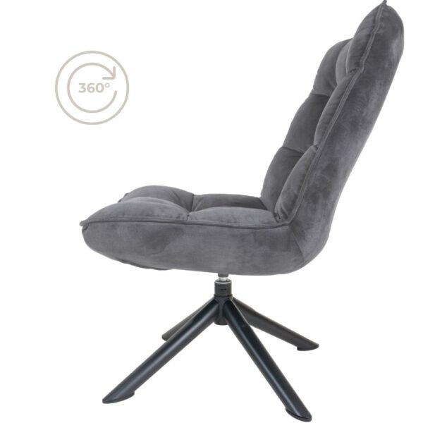 Fauteuil Dorus Adore Velvet - Dark Grey 10