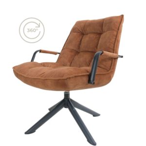 Fauteuil Dorus Arm Adore Velvet - Brown 04