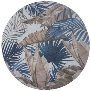 Vloerkleed Palm Blue Rond ø120 cm