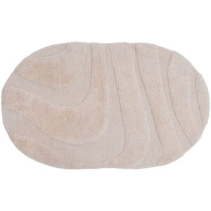 Badmat Beau - Beige Ovaal 50 x 80 cm