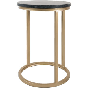 Laptoptafel Mitch Marmer Rond - Zwart/Goud