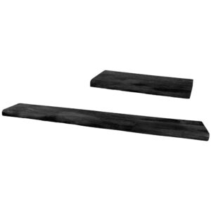 Wandplank Pure Zwart Mangohout - Set van 2 Groot