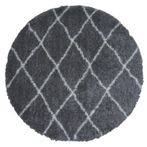 Vloerkleed Jeffie Grey Rond ø200 cm