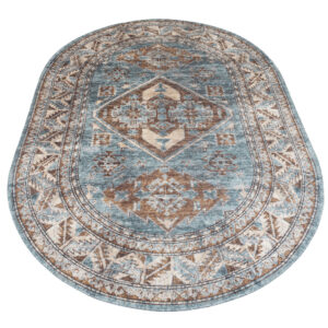 Vloerkleed Laria Blue 3 - Ovaal 200 x 290 cm